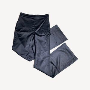 Ten by Babaton Black High-waisted Flared Satin Pants Size 4 Short